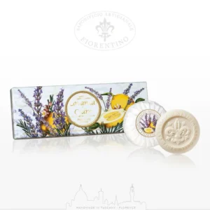 Saponificio Artigianale Fiorentino 【立體雕刻手工皂系列】100% 植物薰衣草和雪松手工皂 (3*100g) (Lavender & Cedro)