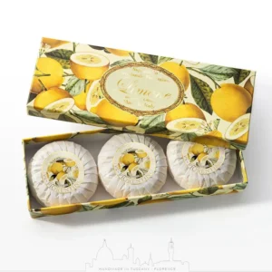 Saponificio Artigianale Fiorentino 【立體雕刻手工皂系列】100% 有機檸檬植物手工皂 (3*100g) (Limone)