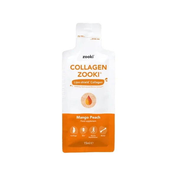 英國 Zooki® 強效脂質體 水解海洋膠原蛋白 (5000mg) #芒果桃子味 14包 x15ml