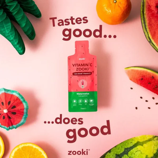 英國 Zooki® 強效脂質體維他命C (1000mg) #西瓜味 14包 x15ml - Image 3