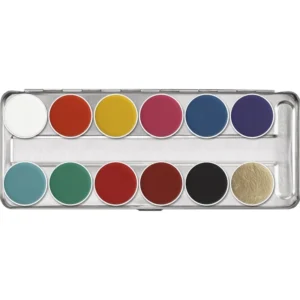 德國 KRYOLAN 歌劇魅影 AQUACOLOR PALETTE 12 水彩盒12色